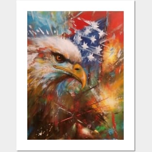 Patriotic Fusion Abstract Art Surrealistic Style Original Artwork Gift Ideas 01 Posters and Art